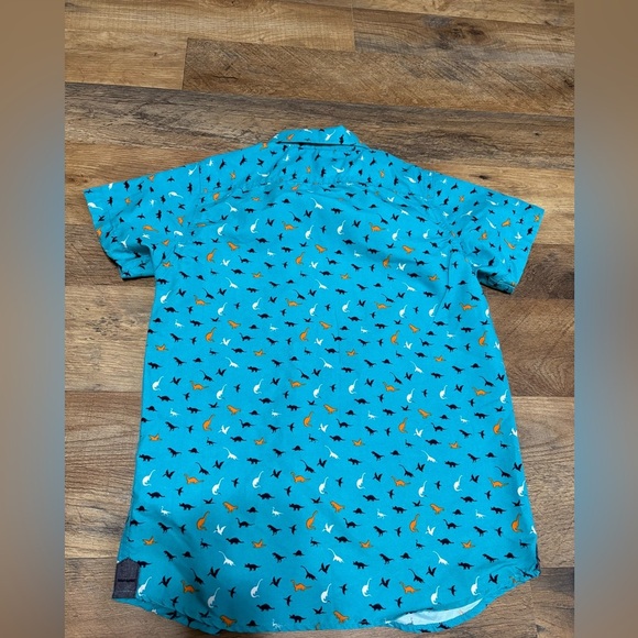 Distortion Boys’ Dinosaur Print Button-Up Shirt - Picture 6 of 6